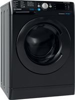 Indesit Lavante-séchante Pose-libre BDE761682XKFR N Noir Lave-linge frontal Perspective