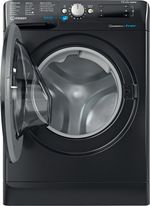 Indesit Lavante-séchante Pose-libre BDE761682XKFR N Noir Lave-linge frontal Frontal open