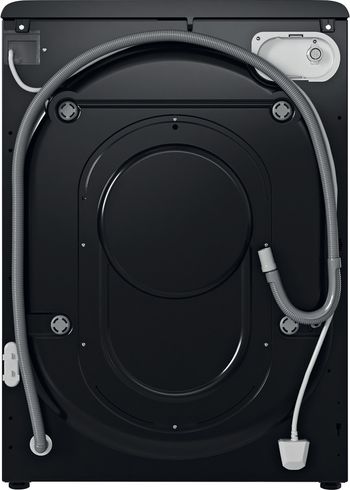 Indesit Lavante-séchante Pose-libre BDE761682XKFR N Noir Lave-linge frontal Back / Lateral