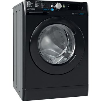 Indesit-Lave-linge-Pose-libre-BWE91284XKFR-N-Noir-Lave-linge-frontal-C-Perspective