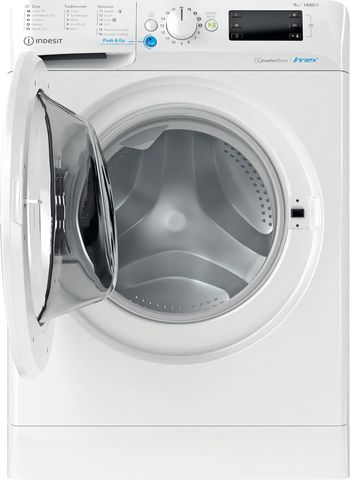 Indesit Lave-linge Pose-libre BWE 91485X W FR N Blanc Lave-linge frontal B Frontal open