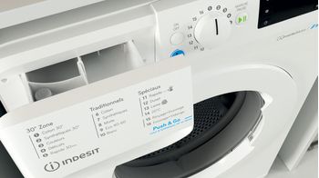 Indesit Lave-linge Pose-libre BWDE 91285X W FR N Blanc Lave-linge frontal B Drawer