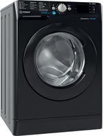 Indesit Lave-linge Pose-libre BWE91285XKFRN Noir Lave-linge frontal B Perspective