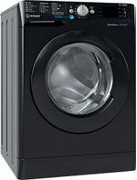 Indesit-Lave-linge-Pose-libre-BWE91285XKFRN-Noir-Lave-linge-frontal-B-Perspective