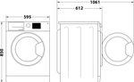 Indesit Lave-linge Pose-libre BWBE81484XWFR N Blanc Lave-linge frontal C Technical drawing