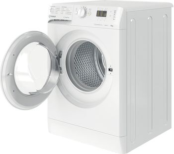 Indesit Lave-linge Pose-libre MTWA 91484 W FR Blanc Lave-linge frontal C Perspective open