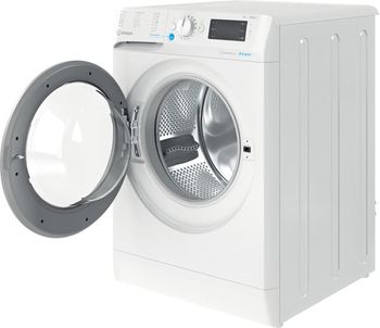Indesit Lave-linge Pose-libre BWE 101485X WS EU N Blanc Lave-linge frontal B Perspective open