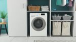 Indesit Lave-linge Pose-libre BWE 101485X WS EU N Blanc Lave-linge frontal B Lifestyle frontal
