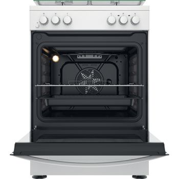 Indesit-Cuisiniere-IS67M5KCW-FR-Blanc-Mixte-Frontal-open