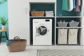 Indesit Lave-linge Pose-libre MTWE 71484 W FR Blanc Lave-linge frontal C Lifestyle frontal open