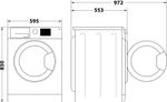 Indesit Lave-linge Pose-libre MTWE 71484 W FR Blanc Lave-linge frontal C Technical drawing