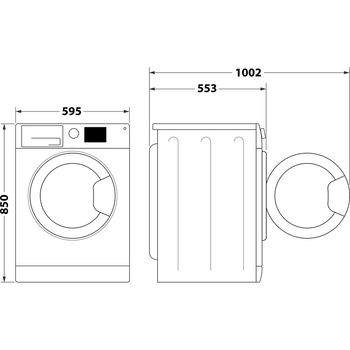 Indesit-Lave-linge-Pose-libre-BWE71484XWFRN-Blanc-Lave-linge-frontal-C-Technical-drawing