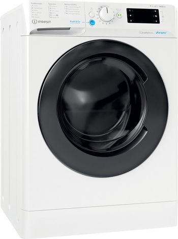 Indesit-Lavante-sechante-Pose-libre-BDE-96435-9WB-FR-Blanc-Lave-linge-frontal-Perspective