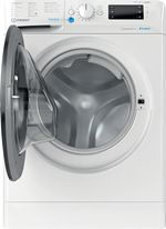 Indesit-Lavante-sechante-Pose-libre-BDE-96435-9WB-FR-Blanc-Lave-linge-frontal-Frontal-open