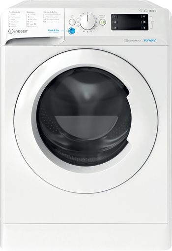Indesit Lavante-séchante Pose-libre BDE 76435 9W FR Blanc Lave-linge frontal Frontal