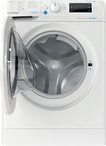 Indesit-Lavante-sechante-Pose-libre-BDE-76435-9W-FR-Blanc-Lave-linge-frontal-Frontal-open