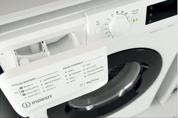 Indesit Lave-linge Pose-libre MTWE D 91495 WK FR Blanc Lave-linge frontal B Drawer