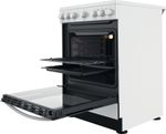 Indesit Cuisinière IS67V5PCW/E Blanc Electrique Perspective open
