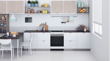 Indesit Cuisinière IS67V5PCW/E Blanc Electrique Lifestyle frontal