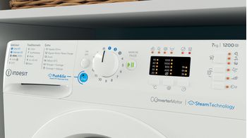 Indesit Lave-linge Pose-libre BWA 71295X WV FR Blanc Lave-linge frontal B Control panel