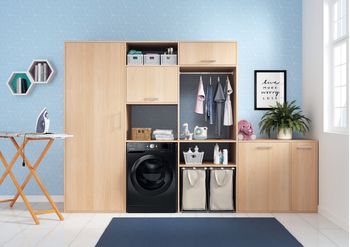 Indesit Lavante-séchante Pose-libre BDE 86435 BKV FR Noir Lave-linge frontal Lifestyle frontal