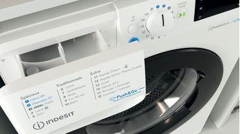 Indesit Lave-linge Pose-libre BWE 101496X WKV FR Blanc Lave-linge frontal A Drawer