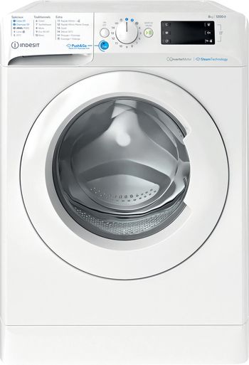 Indesit Lave-linge Pose-libre BWE 81295X WV FR Blanc Lave-linge frontal B Frontal