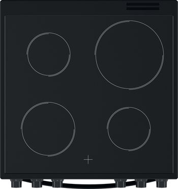 Indesit Cuisinière IS67V5CCB/FR Noir Electrique Frontal top down