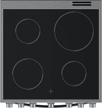 Indesit Cuisinière IS67V5PCX/E Inox Electrique Frontal top down