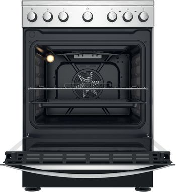 Indesit Cuisinière IS67V5PCX/E Inox Electrique Frontal open