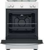 Indesit Cuisinière IS67G1KMW/E/1 Blanc GAS Frontal open