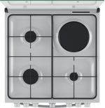 Indesit Cuisinière IS67M5PCW/FR/1 Blanc Mixte Frontal top down