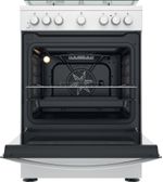 Indesit Cuisinière IS67M5PCW/FR/1 Blanc Mixte Frontal open