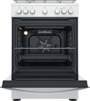 Indesit Cuisinière IS67M5PCW/FR/1 Blanc Mixte Frontal open