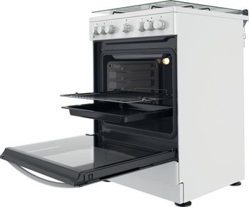 Indesit Cuisinière IS67M5PCW/FR/1 Blanc Mixte Perspective open