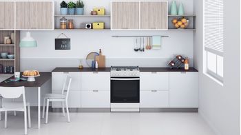 Indesit Cuisinière IS67M5PCW/FR/1 Blanc Mixte Lifestyle frontal