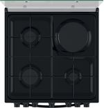 Indesit Cuisinière IS67M5PCB/FR/1 Noir Mixte Frontal top down