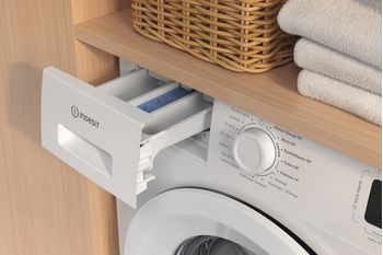 Indesit Lave-linge Pose-libre IM 642 MY TIME FR Blanc Lave-linge frontal B Lifestyle detail