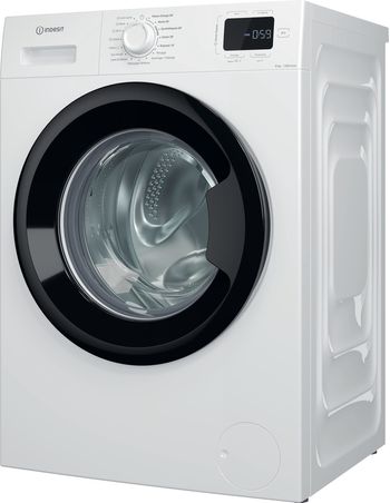 Indesit Lave-linge Pose-libre IM 862B MY TIME FR Blanc Lave-linge frontal A Perspective