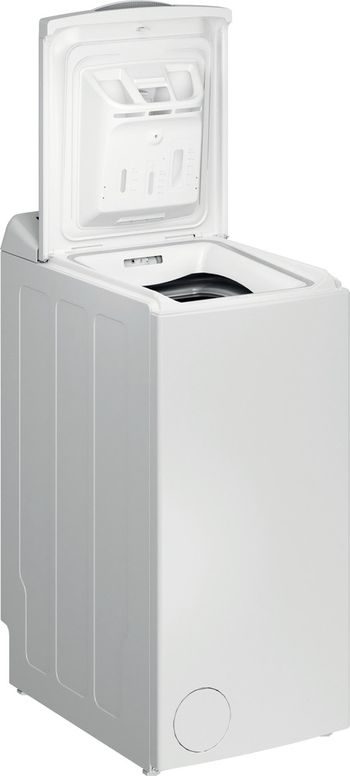 Indesit-Lave-linge-Pose-libre-BTWB7251FR-Blanc-Lave-linge-top-B-Perspective-open