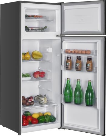 Indesit-Combine-refrigerateur-congelateur-Pose-libre-I55T0-412S-Argent-2-portes-Lifestyle-perspective-open
