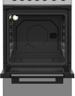 Indesit-Cuisiniere-I5V3PCS-Argent-Electrique-Frontal-open