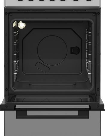 Indesit-Cuisiniere-I5V3PCS-Argent-Electrique-Frontal-open