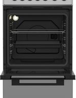 Indesit-Cuisiniere-I5V3PCS-Argent-Electrique-Lifestyle-frontal-open