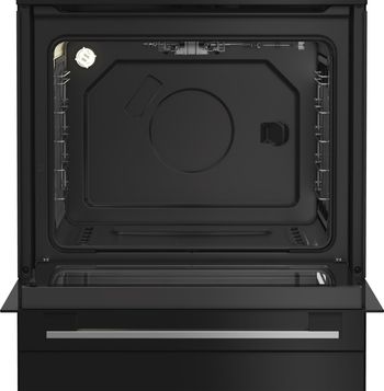 Indesit-Cuisiniere-I6GGKCB-Noir-GAS-Frontal-open