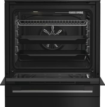 Indesit-Cuisiniere-I6I5PCB3-Noir-Electrique-Lifestyle-frontal-open